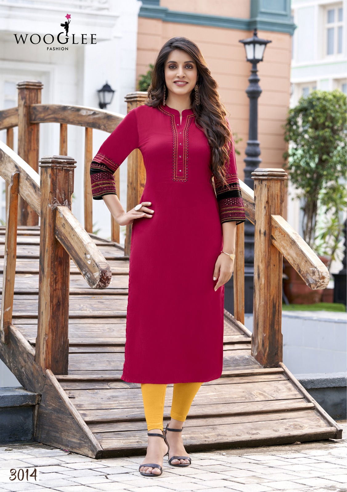 Wooglee Salonee 3 Rayon Wholesale Designer Kurtis Catalog